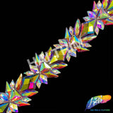 1 1/2" Multicolor Spike Iron On Trim, IRT-159