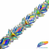 1 1/2" Multicolor Spike Iron On Trim, IRT-159