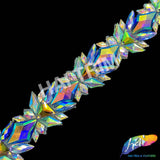 1 1/2" Multicolor Spike Iron On Trim, IRT-159