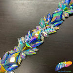 1 1/2" Multicolor Spike Iron On Trim, IRT-159