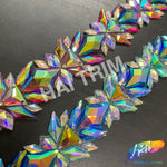 1 1/2" Multicolor Spike Iron On Trim, IRT-159