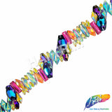 1 3/4" Multicolored Resin Stone Iron On Trim, IRT-205