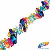 1 3/4" Multicolored Resin Stone Iron On Trim, IRT-205