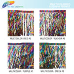 Multicolored Sequins Fringe (6" 12"), SEQ-001