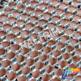 36" x 48"  Rhinestone Mesh Fabric with Square Crystal Stones