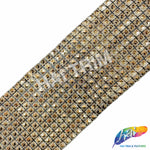 12-Row Vintage Gold Square Stud Plastic Banding, PSB-013