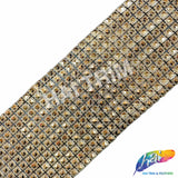 12-Row Vintage Gold Square Stud Plastic Banding, PSB-013