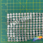 12-Row Silver Flower Stud Plastic Banding, PSB-017