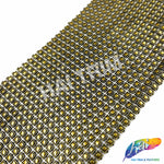 18-Row Gold/Black Square Stud Plastic Banding, PSB-018