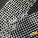 12-row Round Plastic Stud Banding with Rhinestones, PSB-021