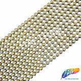 12-row Round Plastic Stud Banding with Rhinestones, PSB-021