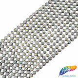 12-row Round Plastic Stud Banding with Rhinestones, PSB-021