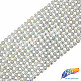 12-row Round Plastic Stud Banding with Rhinestones, PSB-021