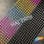 10-row Spike Plastic Stud Banding with Rhinestones, PSB-022