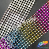 10-row Spike Plastic Stud Banding with Rhinestones, PSB-022