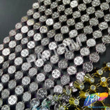 10-row Spike Plastic Stud Banding with Rhinestones, PSB-022