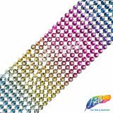 10-row Spike Plastic Stud Banding with Rhinestones, PSB-022