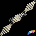 1 5/8" Gold/Crystal Diamond Plastic Stud Trim, PST-214