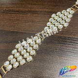 1 5/8" Gold/Crystal Diamond Plastic Stud Trim, PST-214