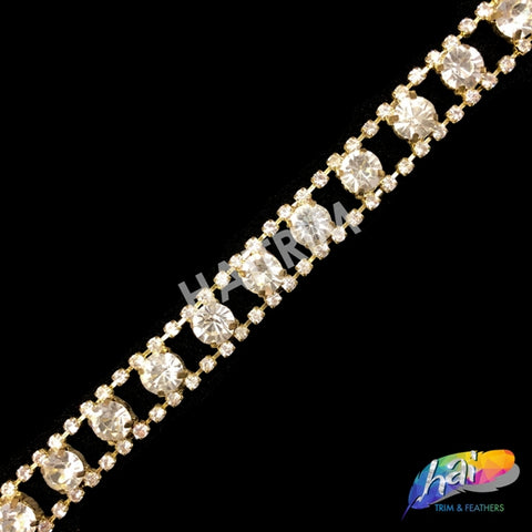 SALE! 1/2" Round Diamante Rhinestone Trim, RT-125