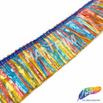 SALE! 2" Multicolored Plastic Raffia Fringe