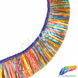 SALE! 2" Multicolored Plastic Raffia Fringe