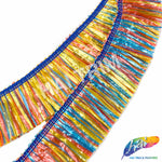 SALE! 2" Multicolored Plastic Raffia Fringe