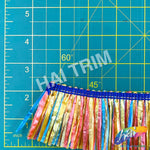 SALE! 2" Multicolored Plastic Raffia Fringe