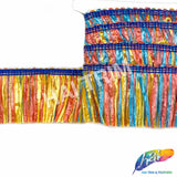 SALE! 2" Multicolored Plastic Raffia Fringe