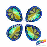 30x38mm Studded Teardrop Color AB Resin Stones (4 pieces)