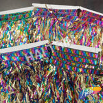 Multicolored Sequins Fringe (6" 12"), SEQ-001