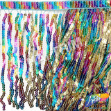 Multicolored Sequins Fringe (6" 12"), SEQ-001