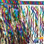 Multicolored Sequins Fringe (6" 12"), SEQ-001