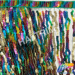 Multicolored Sequins Fringe (6" 12"), SEQ-001