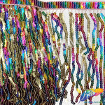 Multicolored Sequins Fringe (6" 12"), SEQ-001