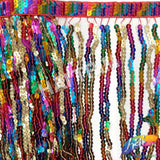 Multicolored Sequins Fringe (6" 12"), SEQ-001