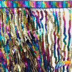 Multicolored Sequins Fringe (6" 12"), SEQ-001