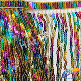 Multicolored Sequins Fringe (6" 12"), SEQ-001