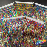 Multicolored Sequins Fringe (6" 12"), SEQ-001