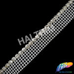 1-Row Crystal Rhinestone Trim with Side Net, A-001N