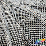 36" x 48"  Rhinestone Mesh Fabric with Square Crystal Stones