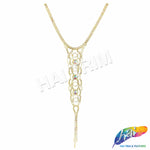 Gold AB Rhinestone Neckpiece Applique on Metal Setting, XY170