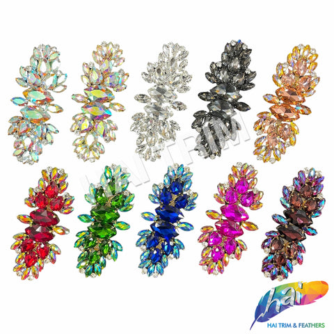 SALE! Fancy Colored Rhinestone Motif Applique, YH-089