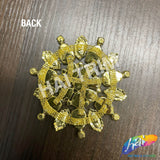 SALE! Fancy Colored Rhinestone Medallion Flower Applique, YH-097