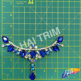 SALE! Fancy Colored Rhinestone Motif Applique, YH-098