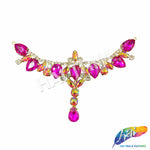 SALE! Fancy Colored Rhinestone Motif Applique, YH-098