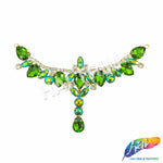 SALE! Fancy Colored Rhinestone Motif Applique, YH-098