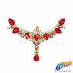 SALE! Fancy Colored Rhinestone Motif Applique, YH-098