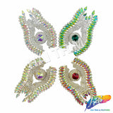 SALE! Fancy Colored Rhinestone Motif Applique on Metal Setting, YH-099