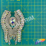 SALE! Fancy Colored Rhinestone Motif Applique on Metal Setting, YH-099